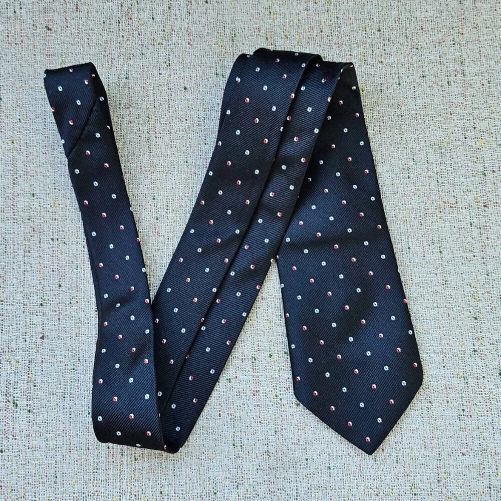 Vintage Pierre Cardin Tie Black Necktie Classic Tie